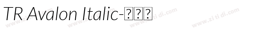 TR Avalon Italic字体转换